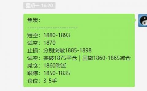 焦炭，波段VIP短线策略精准完成