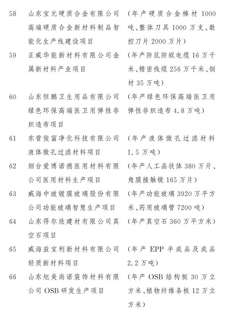 2020山东重大项目名单公布