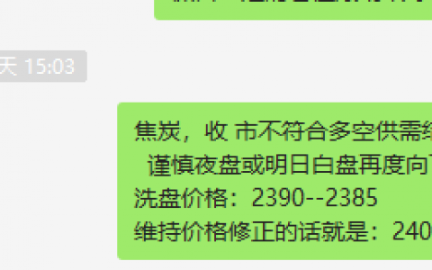 焦炭，第一轮洗盘已经完成了