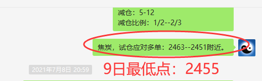 焦炭：短线VIP精准策略，（短多）利润 突破120点