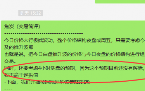 焦炭：VIP策略4小时（精准洗盘）空单超335点