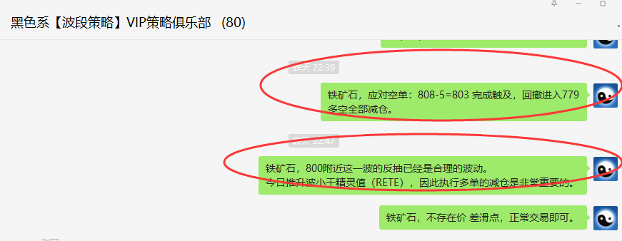 铁矿石：VIP精准策略（多单）155点完成移动止赢