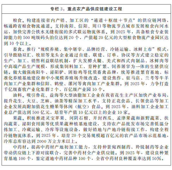 河南省人民政府关于印发河南省“十四五”现代供应链发展规划的通知
