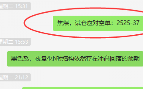 焦煤：精准VIP策略（短线空单）突破190点