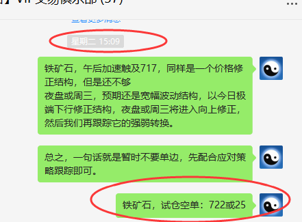 铁矿石：VIP策略（短线空单）利润已经超20点