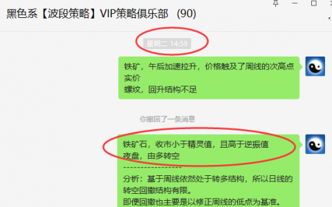 铁矿/焦煤：精准VIP策略：（短线空单）利润突破20/80点