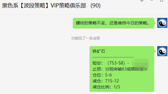 铁矿石：VIP精准策略（短线空单）利润突破30点