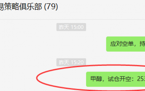 甲醇：VIP精准策略（短线空单）利润满额获取