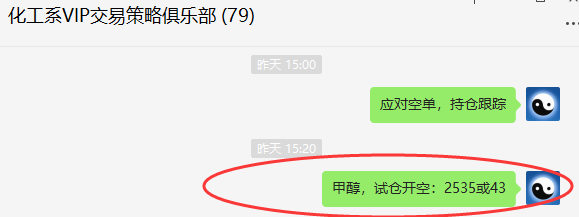甲醇：VIP精准策略（短线空单）利润满额获取