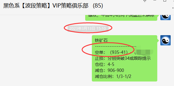 铁矿石：精准VIP策略（短线空单）利润触及50点