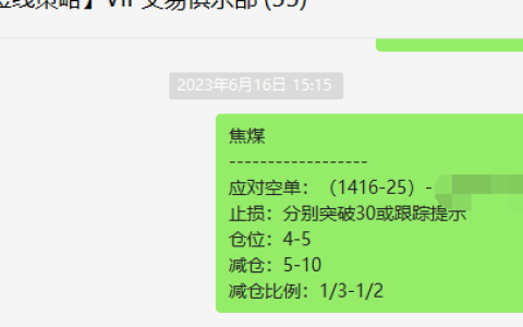 焦煤：VIP精准策略（日间）双向利润突破70点