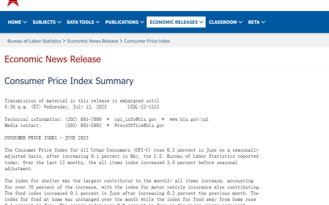 美国CPI时隔两年重回“3字头” 核心CPI也跌破5%