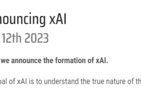 正式官宣！马斯克成立人工智能公司xAI