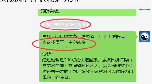 焦煤：VIP精准策略（短多）利润突破110点