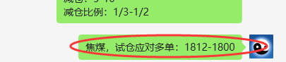 焦煤：VIP精准策略（日间）双向利润触及40点