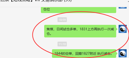 焦煤：VIP精准策略（日间）双向利润触及40点