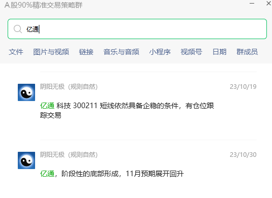 亿通科技 300211：短线精准VIP策略，利润达30%