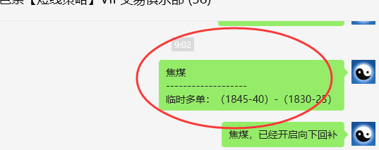 焦煤：VIP精准策略（日间）双向利润突破100点