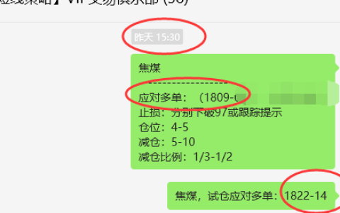 焦煤：VIP精准策略（日间）减+平利润突破85点