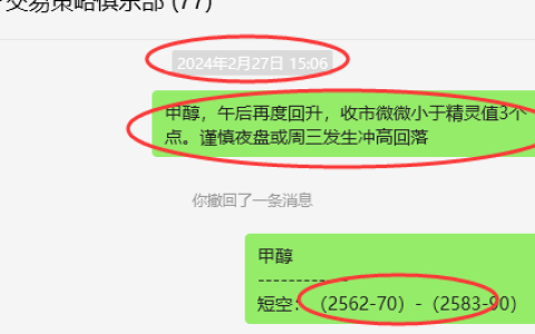 甲醇：VIP精准策略（短空）跟踪利润触及100点