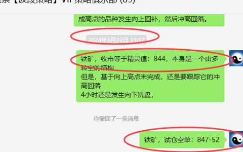 铁矿石：精准VIP策略（短空）跟踪利润突破50点
