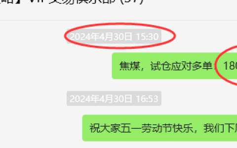5月6日，焦煤：VIP精准策略（日间）双向策略突破74点
