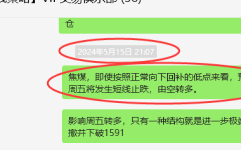 焦煤：VIP精准策略（短线多单）利润突破165点