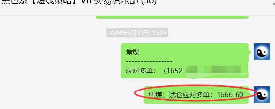 6月3日，焦煤：精准VIP策略（日间）多空减平60点
