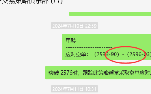 7月18日，甲醇：VIP精准策略（短空）突破78点利润