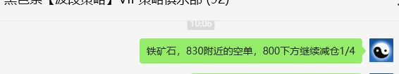 7月19日，铁矿：VIP精准策略（短空）3个交易日获取38点