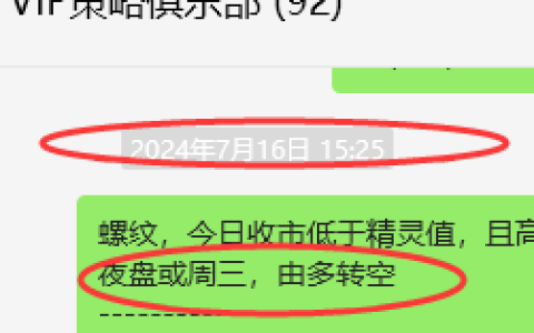 7月22日，螺纹：精准VIP策略（短空）突破110点