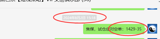 8月5日，焦煤：VIP精准交易策略（日间）多空减平67点