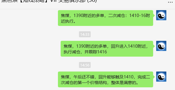 8月6日，焦煤：VIP精准交易策略（日间）多空减平59点