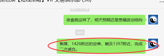 8月8日，焦煤：VIP精准交易策略（日间）多空减平63点