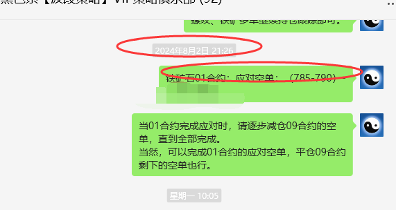 8月9日，铁矿石：VIP精准策略（短空）减仓目标完成75-70点