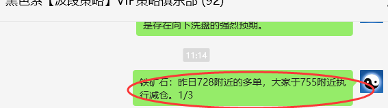 8月9日，铁矿石：VIP精准策略（短空）减仓目标完成75-70点