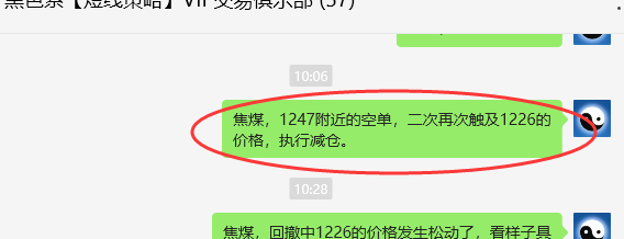9月10日，焦煤：VIP精准交易策略（日间）多空减平52点