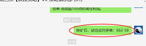 9月19日，铁矿石：VIP精准策略（短空+应对）跟踪利润突破64点