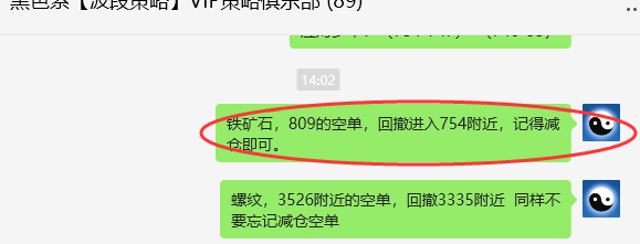 10月17日，铁矿石：VIP精准策略（短空）完成跟踪目标63点