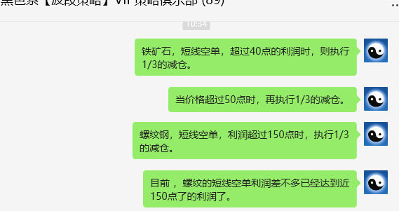 11月11日，铁矿石：VIP精准策略（短空）跟踪利润突破40点