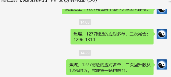 11月11日，焦煤：VIP精准交易策略（日间）多空减平67+27点