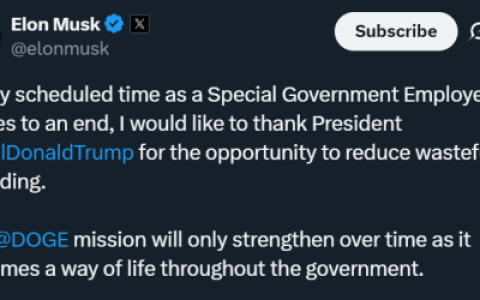 马斯克官宣即将离开特朗普政府