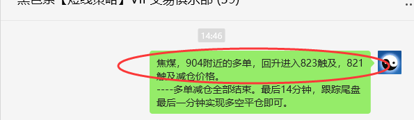 7月14日，焦煤：VIP精准策略（日间）多空减平29+9点