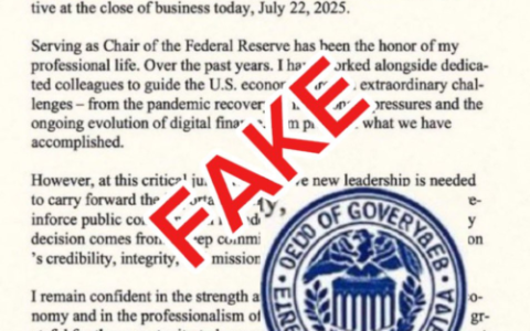 疑似伪造的鲍威尔辞职信在社交媒体传播