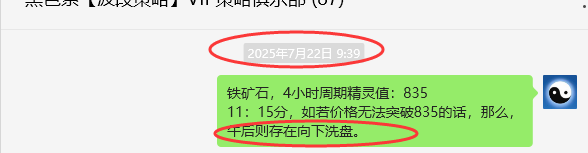 7月28日，铁矿石：VIP精准策略（短空）跟踪利润完成近50点