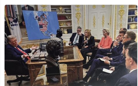 特朗普P图将格陵兰岛、加拿大和委内瑞拉纳入美国版图