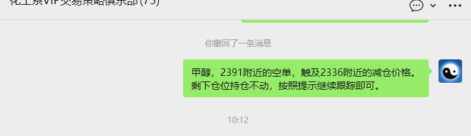 1月30日，甲醇：VIP精准策略（短多）跟踪利润完成300点