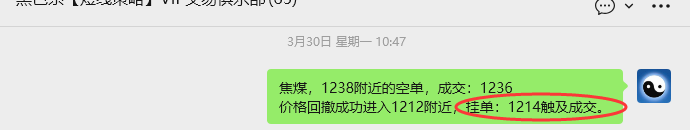 3月30日，焦煤：VIP精准策略（日内）多空减平42+12点