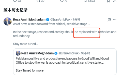 伊朗驻巴基斯坦大使暗示谈判有进展